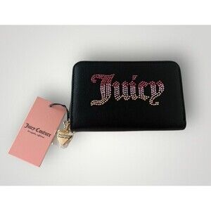 Juicy Couture Liquorice Black Be Classic II Multicompartment Bifold Wallet NWT